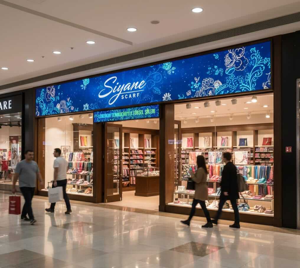 Bursa AVM Mağaza LED Ekran Uygulaması: Siyane Scarf Projesi